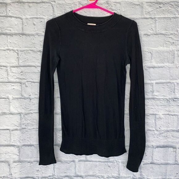 Mossimo Crewneck Longsleeve lightweight sweater black sz small - Picture 1 of 5